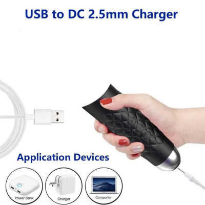 Dây sạc máy massage USB 10 tốc độ, dành cho các loại máy massage mặt mắt body toàn thân đầu nhọn (Hàng Chính Hãng)