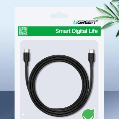 Ugreen UG50998US286TK 1.5M màu đen Dây USB 2 đầu Type C - HÀNG CHÍNH HÃNG