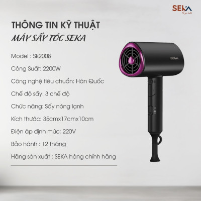Máy Sấy Tóc SEKA SK2008 - Hàng Chính Hãng