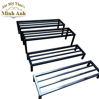 Kệ kê chậu cây Dài 80 -90 cm. Rộng 20-25-30cm. Cao 10-15-20-25-30cm. Hộp thép 16 x16mm. 2 nan phụ ( Hàng Chính Hãng )
