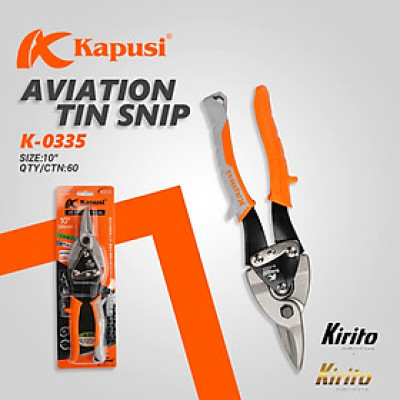 Kéo cắt thạch cao mũi thẳng Kapusi Nhật Bản 10 inch (25cm), thép CR-V