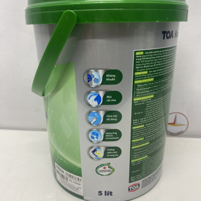 Sơn nước nội thất cao cấp Toa Nanoclean màu xám 8268_ 5L