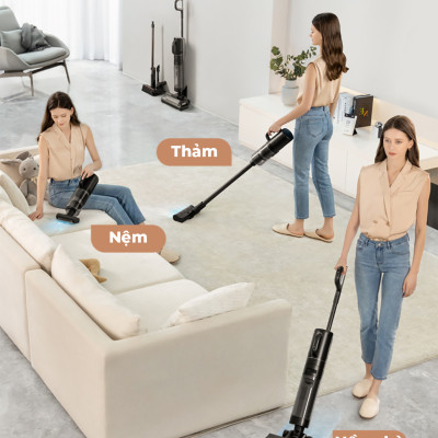 Máy Hút Bụi Lau Sàn Dreame M12 - Tự Động Vệ Sinh Cảm Biến Báo Vết Bẩn Lực Hút 14.000 Pa Công Suất 300 W - Hàng Chính Hãng