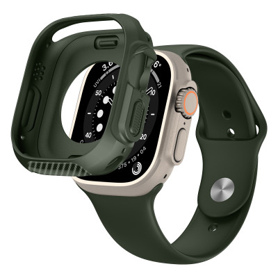 Ốp Case TPU Slim Carbon cho Apple Watch Ultra / Apple Watch Ultra 2 49mm - Hàng Chính Hãng
