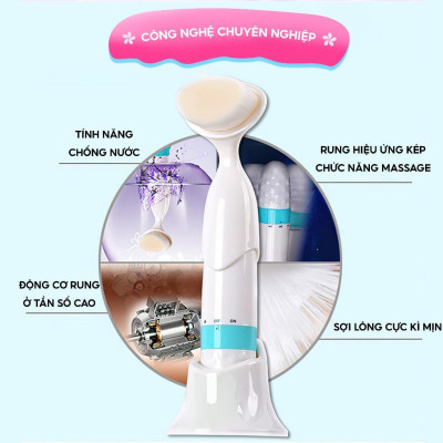 Máy rửa mặt kết hợp mát xa mặt Half Horse. Làm sạch sâu hơn và tăng cường tuần hoàn giúp da sáng đẹp tự nhiên