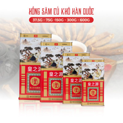 Hồng sâm củ khô 300g Hg Bio - quà tặng sang trọng chất lượng