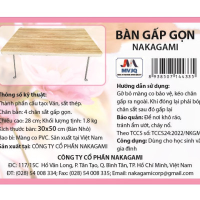 Bàn học trẻ em - làm việc gấp gọn mặt vân gỗ sang trọng gồm nhiều Kích thước