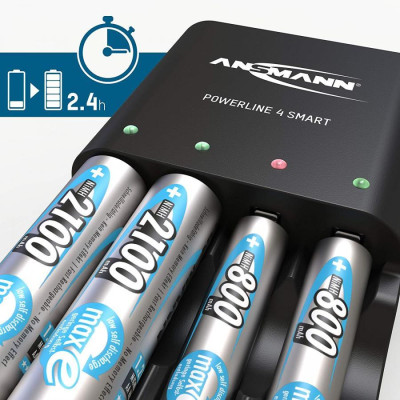 Bộ sạc Pin ANSMANN POWERLINE 4 Smart - Hàng Nhập Khẩu