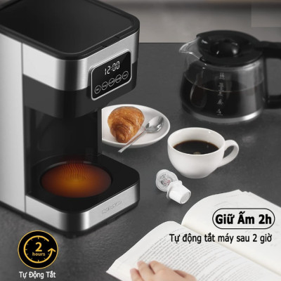 Máy pha cà phê tự động cao cấp Shardor CM1429TA-GS 1500ml - Hàng Nhập Khẩu