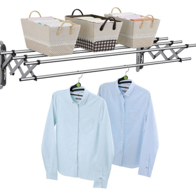 Giàn phơi gắn tường thu gọn inox Wellex Hàn Quốc JR4150 Hàng Chính Hãng