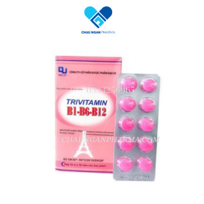 Vitamin 3B - Trivitamin B1-B6-B12 Hộp 100 Viên Nén Đ.Y - Bổ Sung Vitamin Nhóm B Giúp Tăng Cường Sức Đề Kháng