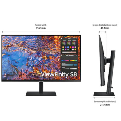 Màn hình Samsung ViewFinity S8 UHD S80BP LS32B800PXEXXV (32"/4K/IPS/60Hz/5ms) - Hàng Chính Hãng