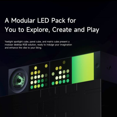 Đèn Yeelight Cube trang trí đa năng thông minh, nhiều hiệu ứng ánh sáng, gamesync, musicsyne, hỗ trợ matter/homekit