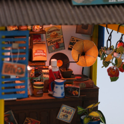 MÔ HÌNH TỰ LẮP RÁP DIY SÀI GÒN THU NHỎ - CÀ PHÊ ĐÁ - AD07