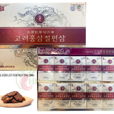 Hồng sâm lát tẩm mật ong Bio-Apgold hộp 200g Hàn Quốc