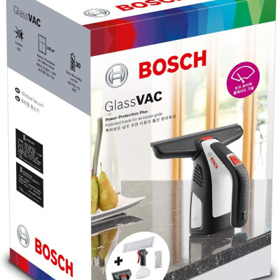 MÁY LAU KÍNH KHÔNG DÂY BOSCH GLASSVAC POWER PROTECTION PLUS Hàng chính hãng