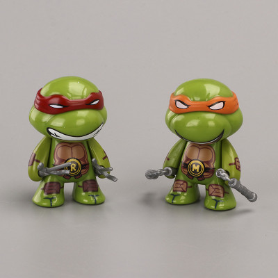 Set 4 đồ chơi Ninja Rùa TMNT Ninja Turtles Q - cao 7 cm (Mẫu 03) trang trí xe ô tô
