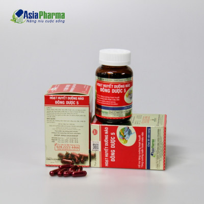 [10 HỘP] Viên uống hoạt huyết dưỡng não Đông Dược 5 Asia Pharma hỗ trợ thiểu năng tuần hoàn não - Hộp 30 viên