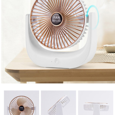 Quạt sạc usb mini để bàn xoay 120 độ - Hàng chính hãng