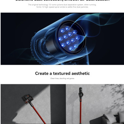 Máy Hút Bụi Không Dây Cầm Tay XIAOMI Lysto V10 Hút Sạch 99.9% Bụi Bẩn Lực Hút 25.000 Pa Công Suất 350 W - Hàng Chính Hãng