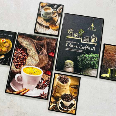 TRANH CANVAS - TRANH TREO TƯỜNG TRANG TRÍ QUÁN CÀ PHÊ(TẶNG KÈM ĐINH 3 CHÂN)