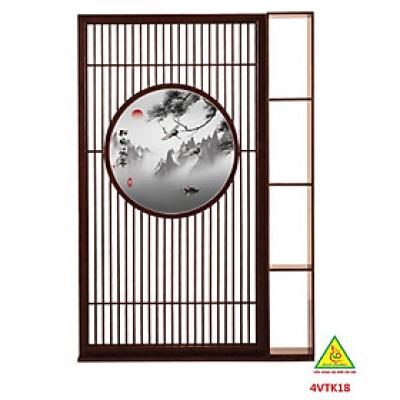 Vách ngăn phòng khách, vách ngăn tủ kệ bằng gỗ 4VTK18 - NỘI THẤT LẮP RÁP VIENDONGADV