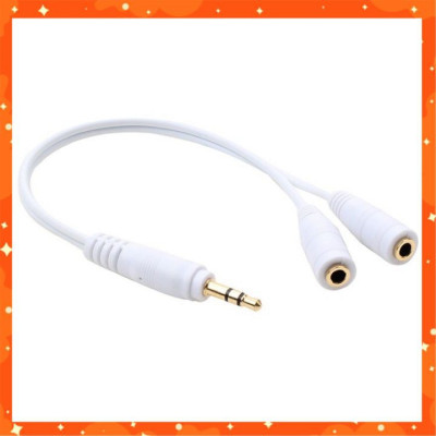 Cáp Chia 2 Cổng Audio 3.5mm 1 Đực Ra 2 Đầu Cái , Dây Chia Tai Nghe Hoặc Loa Từ 1 ra 2 chân cắm 3,5mm , Cáp Chia Jack 3,5mm Dương Ra 2 Đầu Âm , Cáp Chia Audio 3.5mm Ra 2 Cổng 3.5mm – Hàng Nhập Khẩu - Giao Màu Ngẫu Nhiên