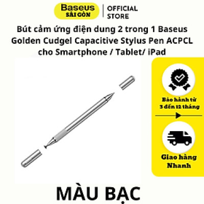 Bút cảm Baseus Golden Cudgel Capacitive Stylus Pen ACPCL 2 ứng điện dung  trong 1- Hàng chính hãng