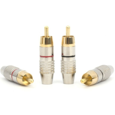SOAIY Bộ 02 Đầu Jack AV RCA Hoa Sen Bạc Cao Cấp - Hàng Nhập Khẩu