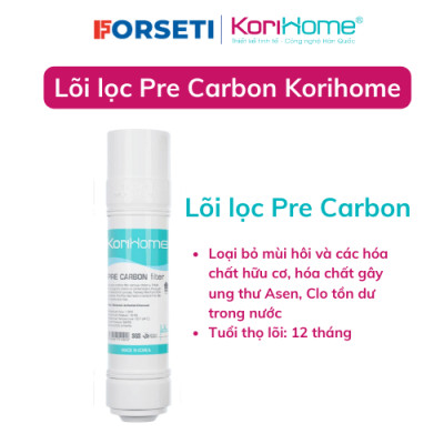 Combo 3 lõi lọc Korihome - lõi Sediment, lõi Pre-Carbon, lõi Post Carbon- hàng chính hãng