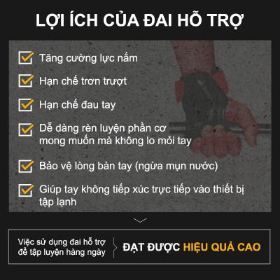 Lysin - đai hỗ trợ cổ tay, lòng bàn tay chất liệu da Pu thoáng khí, chống trượt,găng tay tậm gym tập chuyện nghiệp dây kéo lưng lifting straps tập gym deadlift kéo xà nâng tạ