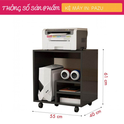 Kệ để máy in gỗ hiện đại SMLIFE Pazu