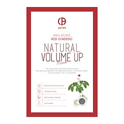 Mặt nạ chống lão hóa ONA Natural Volume Up-Red Ginseng Mask 