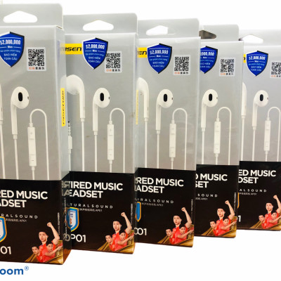 Tai nghe Pisen EarPhone AP01 (3.5mm, 1.2m, TPE )  ngẫu nhiên _ Hàng chính hãng