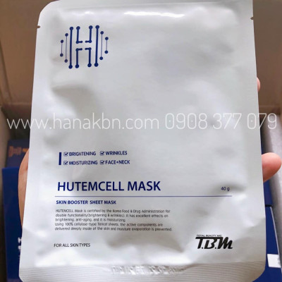 1 MIẾNG MẶT NẠ TẾ BÀO GỐC HUTEM CELL - 40g - Tái tạo, Phục hồi da (Hàng chính hãng)