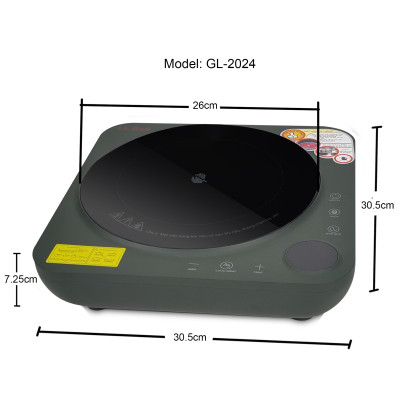 Bếp Điện Quang Gali GL-2024. Không kén nồi, dùng cho các loại nồi đáy bằng. Hàng chính hãng bảo hành 12 tháng