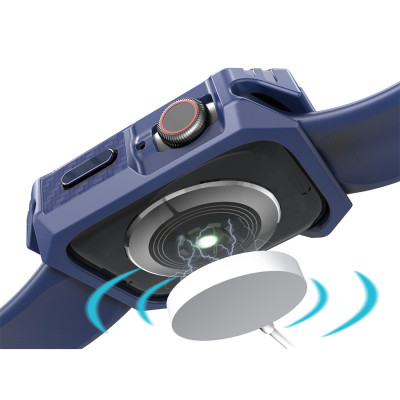 Ốp Case Armor Vân Carbon cho Apple Watch Series 4/5/6/SE/7/8/9/SE2 Size 40mm/41mm/44mm/45mm - Hàng Chính Hãng