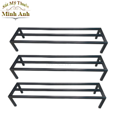 Kệ sắt kê chậu cây Dài 50 cm.Rộng 15-20-25cm Cao 10-15-20cm.hộp thép 20 x 20 mm ( Hàng Chính Hãng )