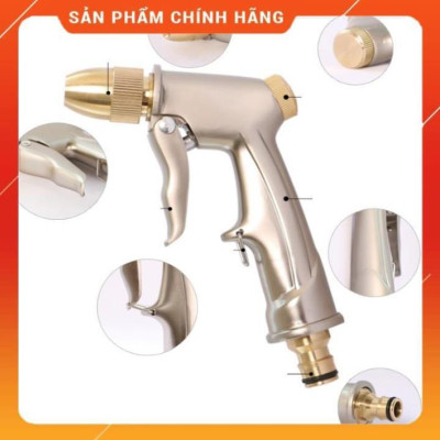 ️ Bộ dây vòi xịt nước rửa xe, tưới cây , tăng áp 3 lần, loại 7m, 10m 206701-1 đầu đồng, cút