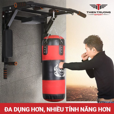 (New 2025) Xà đơn, xà kép đa năng bắt vít vào tường chắc chắn, tải trọng 150kg, đệm mút cầm tay êm ái, an toàn tại nhà.