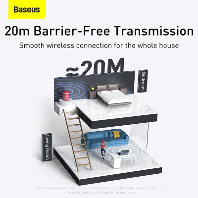 USB Bluetooth Adapter Dongle Audio Receiver Basues BA04 Tốc Độ Cao Bluetooth 5.0 Hoạt Động Tốt Trong 20m - Hàng Chính Hãng