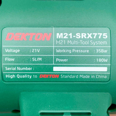 MÁY XỊT RỬA XE DÙNG PIN 21V DEKTON M21-SRX775 - HÀNG CHÍNH HÃNG