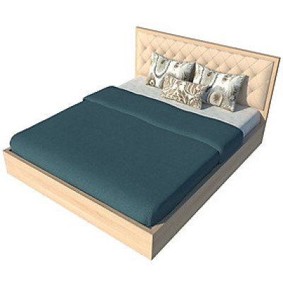 Giường ngủ cao cấp Tundo màu vàng kem 140cm x 200cm