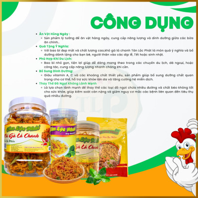 Khô Gà Lá Chanh Tân Lộc Phát Túi 50g Ăn Vặt Yêu Thích