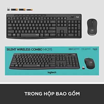 Bộ bàn phím chuột không dây Logitech MK295 - Hàng chính hãng