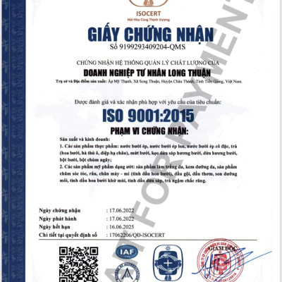 Dầu gội không bọt Organic Thông Minh - Long Thuận
