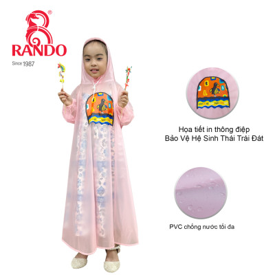 ÁO MƯA TRẺ EM - BISUR KIDS TRONG MÀU - Hàng chính hãng
