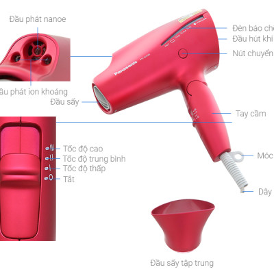 Máy sấy tóc Panasonic EH-NA98RP645 - Hàng Chính Hãng