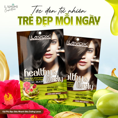 Gội Phủ Bạc 100% Siêu Dưỡng 30ml Lavox - Đen