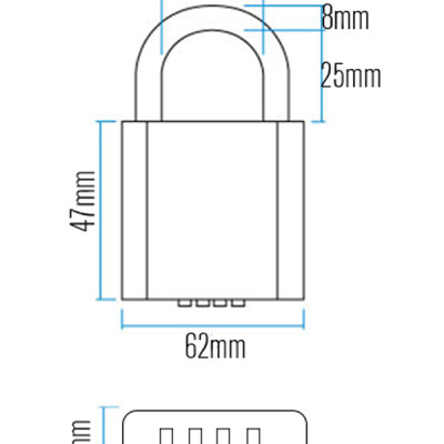 Khóa Số 180IB Series ABUS (50mm)